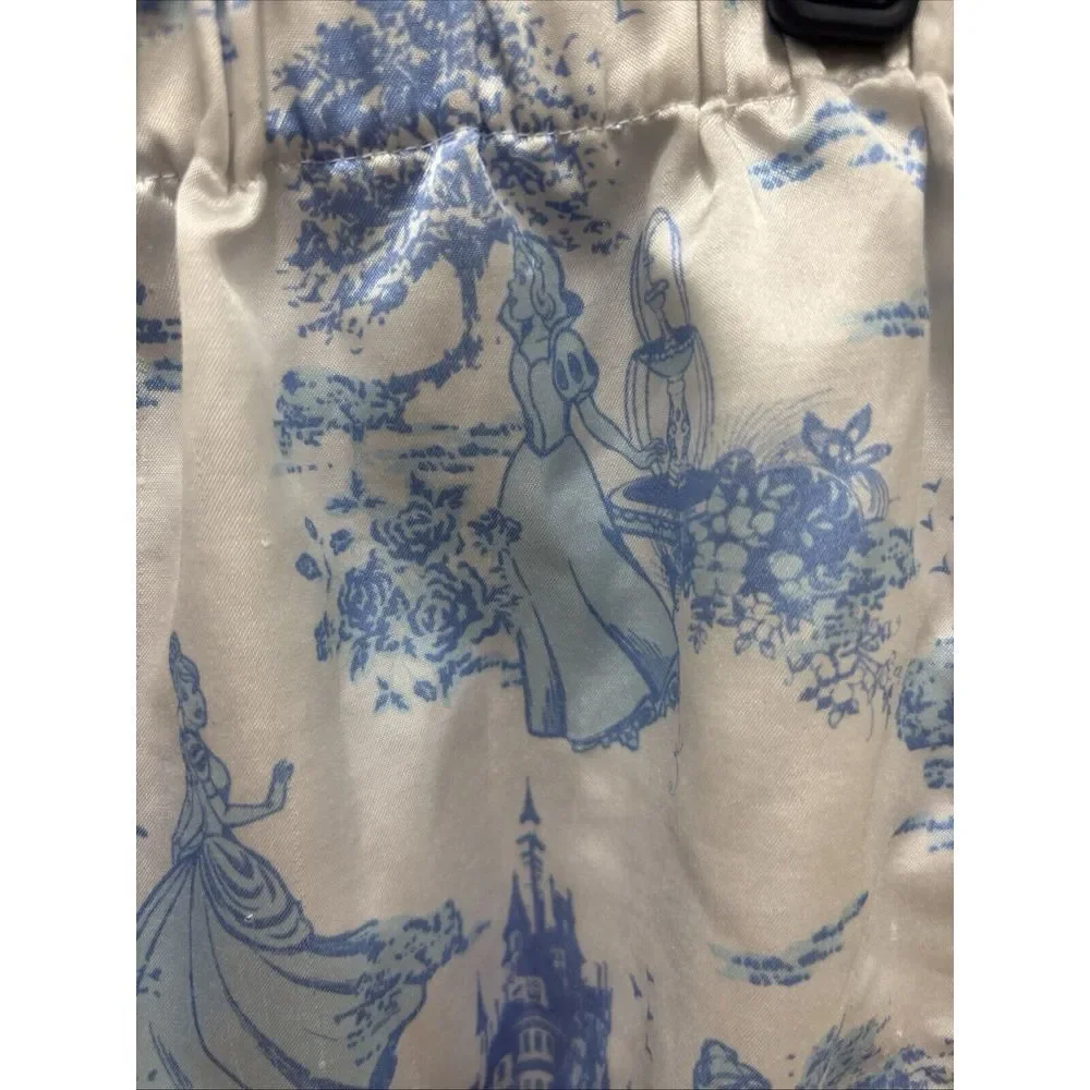 Disney‎ Princess Castle Toile Pajama Pants Women's Size Unknown Satin Sleepwear